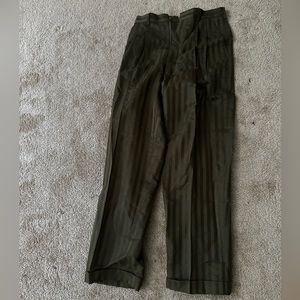 Army Green Stripe Slacks